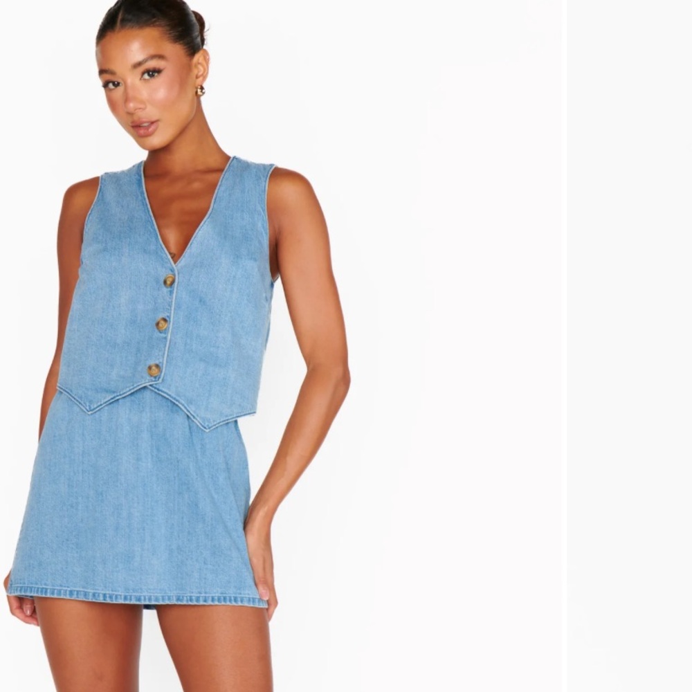 Show Me Your MuMu Denim Skort - Picture 4 of 12
